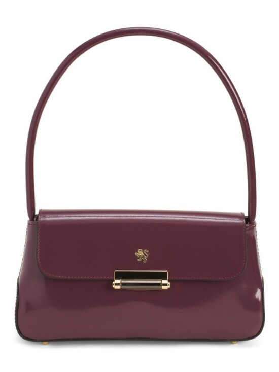 Pratesi Handbags - PRATESI Made In Italy Patent Leather Baguette Bag